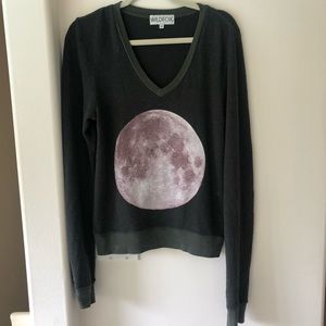Sz. Xs Wildfox baggy beach jumper w/ pink moon